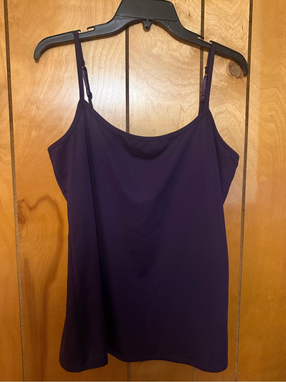 New York & Company Dark Purple Adjustable Spaghetti Strap Camisole